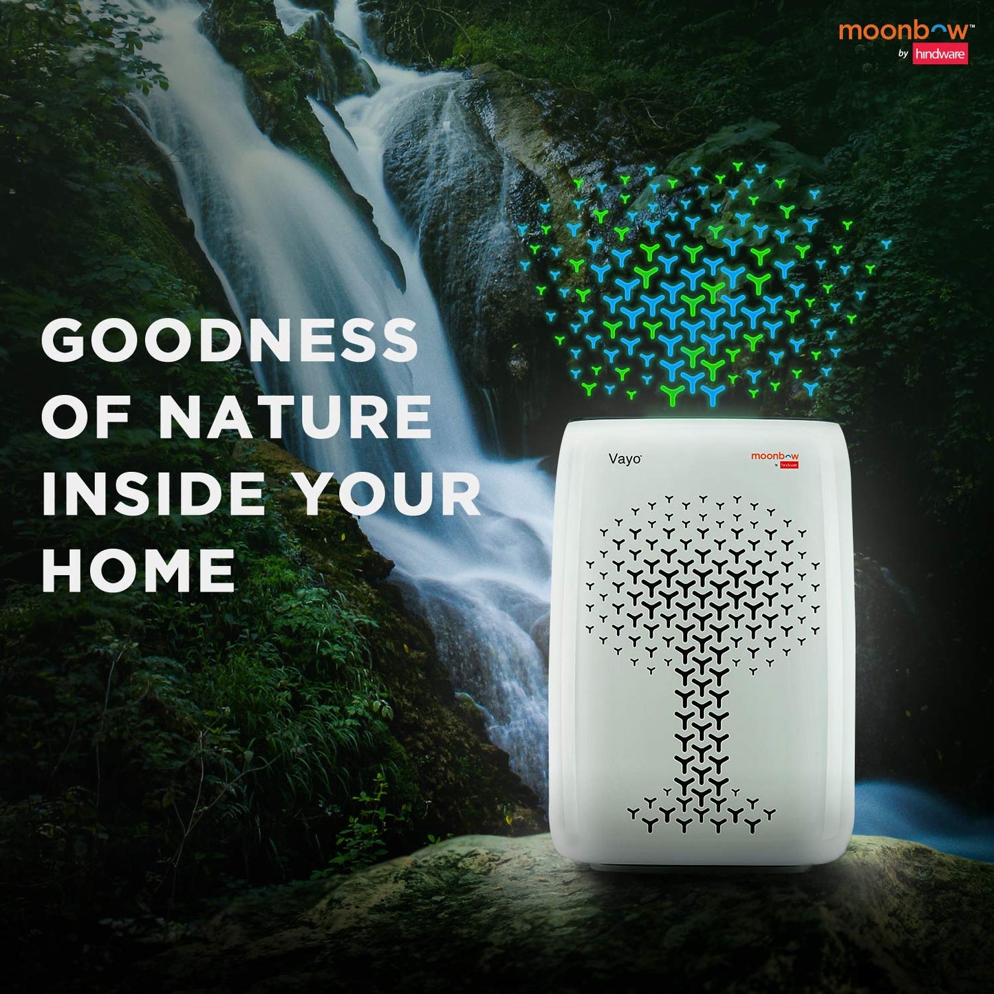 Moonbow by Hindware Vayo HS-KJ400 70-Watt Air Purifier (White)