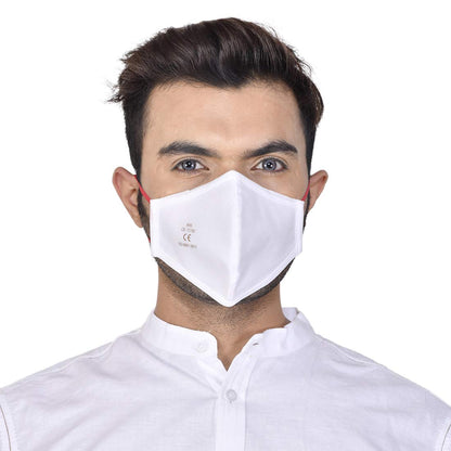 Smog Guard N95 Mask Without Valve (Free Size, White)